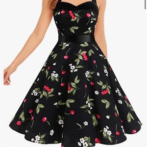 Rockabilly vintage style halter dress